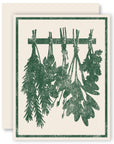 Drying Herbs Letterpress Card