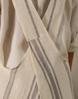 Minimalist Striped Cross Back Linen Apron