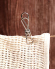 Stainless Steel Clothes Peg Clips (Pack of 20 in Cotton Bag)