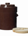 2L Water-Seal Crock Set / Fermentation Crock with Lid & Weights