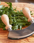 Traditional Italian Mezzaluna Chopper - Double