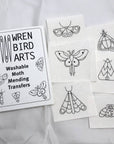 Moth Mending Embroidery Pattern Transfers