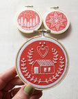 Holiday ornaments embroidery kit