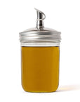 Oil Cruet Lid for Wide Mouth Mason Jar, Stainless Steel