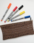 Kantha Scrap Flat Zip Pouch