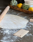 Italian Beechwood Rolling Pin and Dough Scraper Set