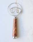 Rosewood Wooden Handle Dough Whisk