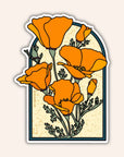 California Poppies Arch Sticker