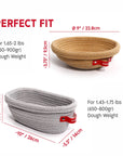 Oval Cotton Rope Proofing Baskets