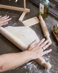 Italian Beechwood Rolling Pin and Dough Scraper Set