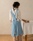 Striped Althea Cross Back Linen Apron – Yarn Dyed Everyday