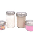 Sugar Dispensing Stainless Steel Lids for Mason Jars 2 Pack