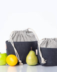 Stylish Waxed Canvas Bin - Medium