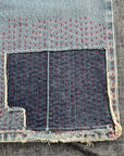 Simple Lined Sashiko Style Mending Patterns