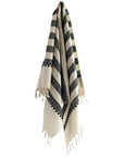 Oversized Woven Hand Towel - Wide Stripes