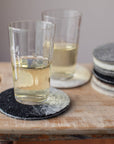 Wool & Leather Coasters - Shetland Cloud