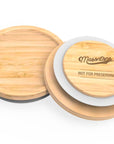 Set of Bamboo Mason Jar Storage Lids