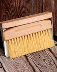 Wood Broom and Metal Dustpan Set
