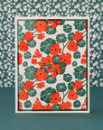 Nasturtiums (Red) Letterpress Card