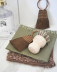 Mini Palm Fiber Brush with Handle