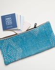 Kantha Scrap Flat Zip Pouch