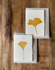 Ginkgo handmade greeting card