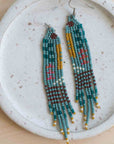 Beaded Fringe Earrings in Moderna