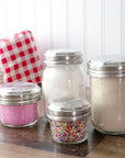 Sugar Dispensing Stainless Steel Lids for Mason Jars 2 Pack