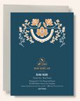 Thank You - Blue Floral Greeting Card