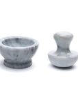 Fox Run Marble Mortar and Pestle, White, 4" x 4" x 4.25"