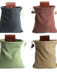 Leather Canvas Foraging Bag Pouch