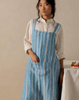 Striped Althea Cross Back Linen Apron – Yarn Dyed Everyday