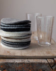 Wool & Leather Coasters - Shetland Cloud