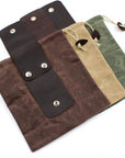 Leather Canvas Foraging Bag Pouch