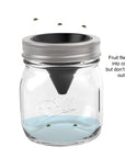 Jarware Silicone Fruit Fly Trap, Regular Mouth Mason Jar