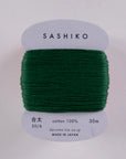 Daruma thick 20/6 sashiko thread card in Forest Green 208