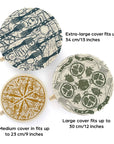 Cotton Dish Covers - Farm to Table - Set of 3 Round Variety Pack