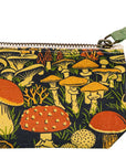 Mushroom Forest Zippered Canvas Pouch