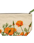 Poppy Zippered Canvas Pouch