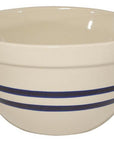 Stoneware Blue Striped Bowl Set