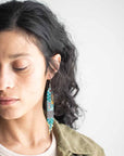 Beaded Fringe Earrings in Moderna