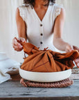 Oversized Woven Hand Towel in Sienna