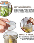 Masontops Pickle Pebble Glass Fermentation Weights