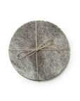 Wool & Leather Coasters - Shetland Cloud