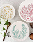 Bowl Cover Set Floral Set of 3