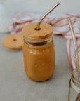 Bamboo Jar Lid WideMouth - WITH HOLEJars not included (Copy)