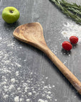 Olive Wood Triangular Shape Cooking Spoon 12"
