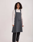 Natural Solid Linen Cross Back Apron