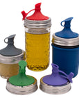 Silicone Oil Cruet Pour Spout Lid for Mason Jars