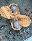 Olive Wood Salt and Pepper Keeper